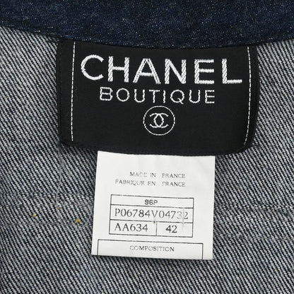 Chanel 1996 Vest Denim Jacket Indigo #42