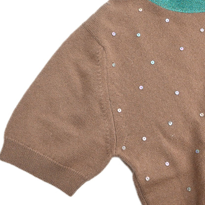 Chanel 1996 Ensemble Cardigan Top Brown #42