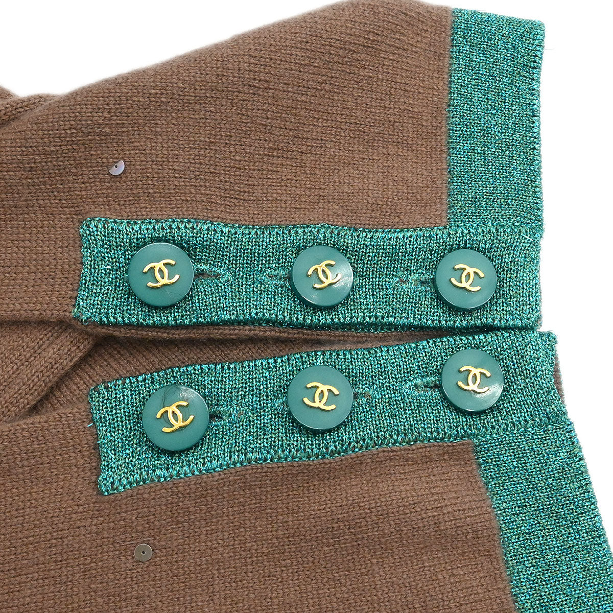 Chanel 1996 Ensemble Cardigan Top Brown #42