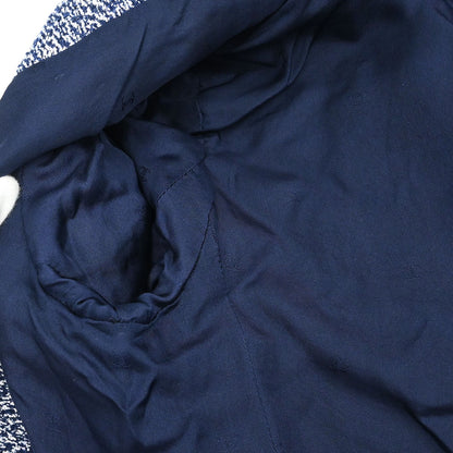 Chanel 1997 Setup Suit Jacket Skirt Tweed Navy #40