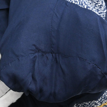 Chanel 1997 Setup Suit Jacket Skirt Tweed Navy #40