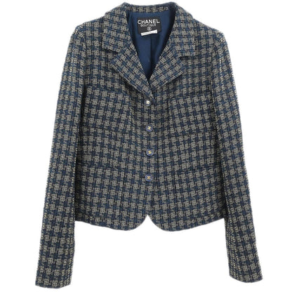 Chanel 1995 Single Breasted Jacket Navy #42