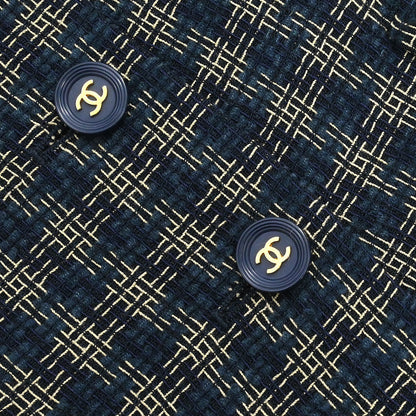 Chanel 1995 Single Breasted Jacket Navy #42