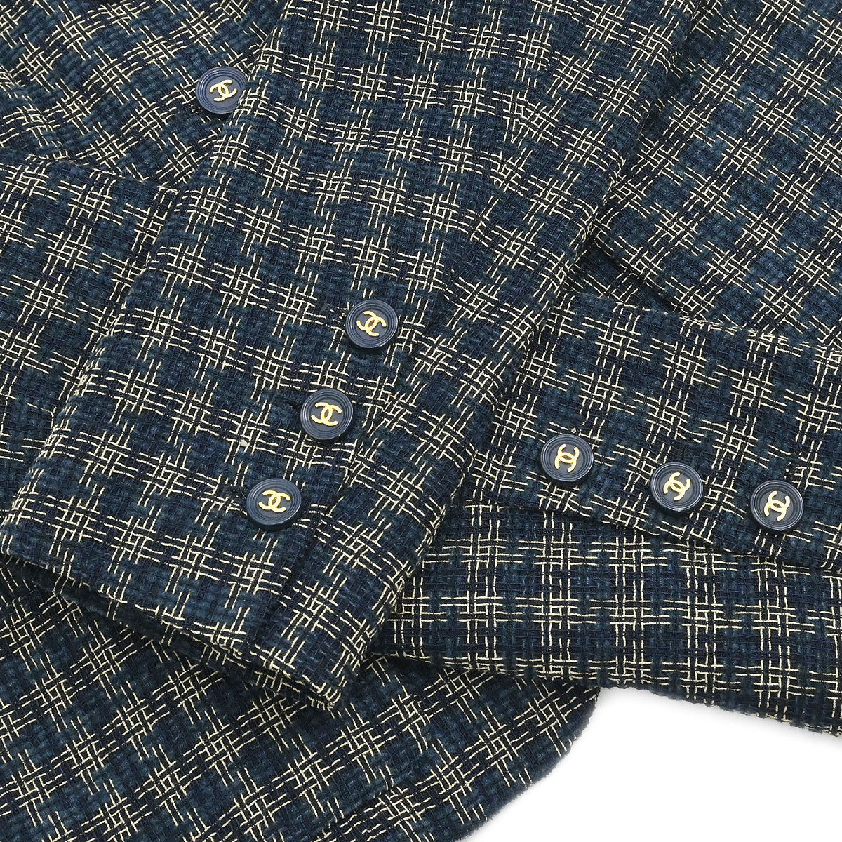 Chanel 1995 Single Breasted Jacket Navy #42