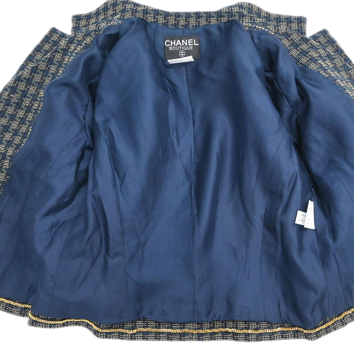 Chanel 1995 Single Breasted Jacket Navy #42