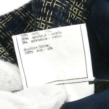 Chanel 1995 Single Breasted Jacket Navy #42