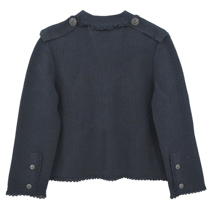 Chanel 2016 Single Breasted Collarless Jacket Black #36