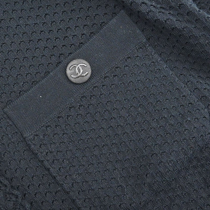 Chanel 2016 Single Breasted Collarless Jacket Black #36