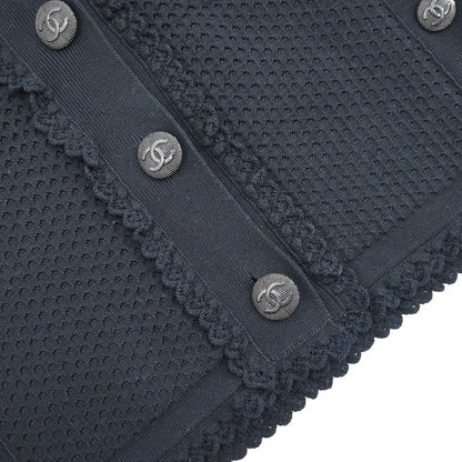 Chanel 2016 Single Breasted Collarless Jacket Black #36