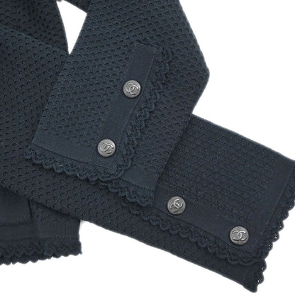 Chanel 2016 Single Breasted Collarless Jacket Black #36