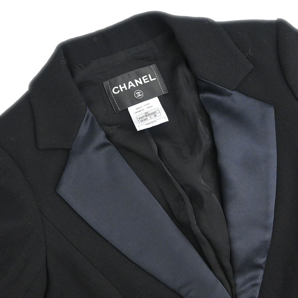 Chanel 2009 Single Breasted Jacket Black #36