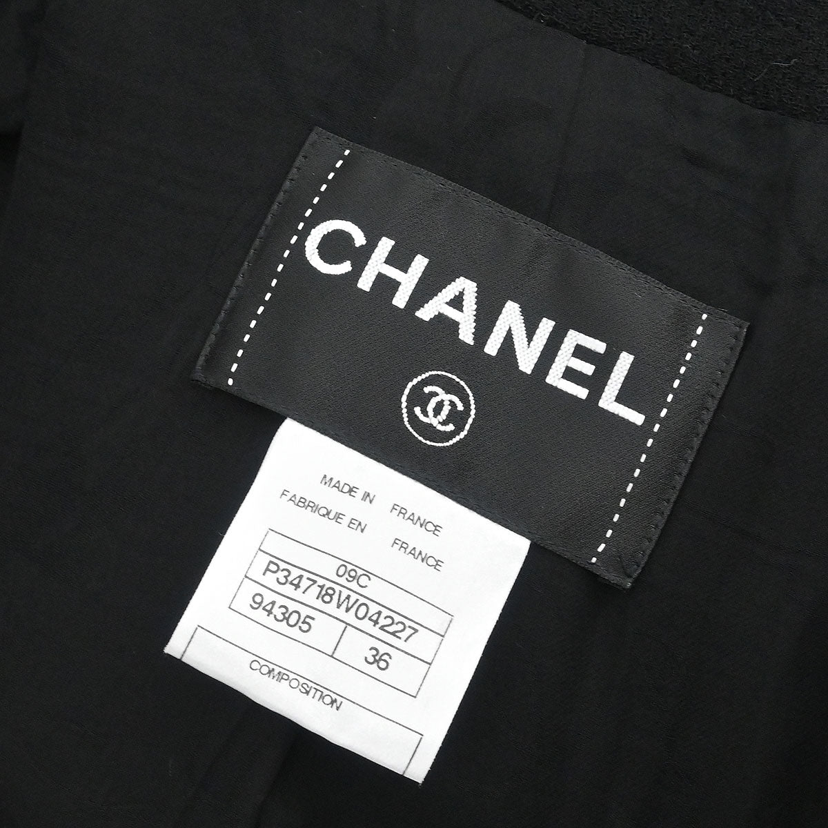 Chanel 2009 Single Breasted Jacket Black #36