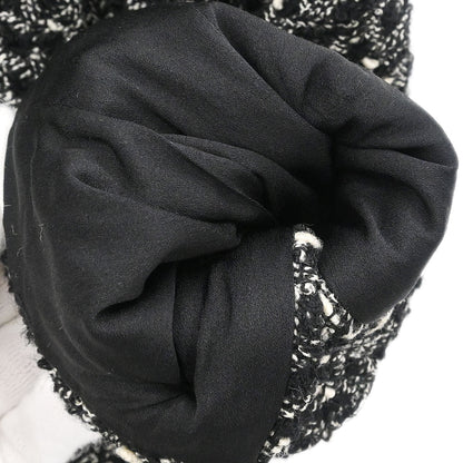 Chanel 1997 Setup Suit Jacket Skirt Tweed Black #40