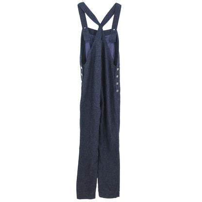 Chanel 2001 Jumpsuit Sleeveless Tweed Navy #38