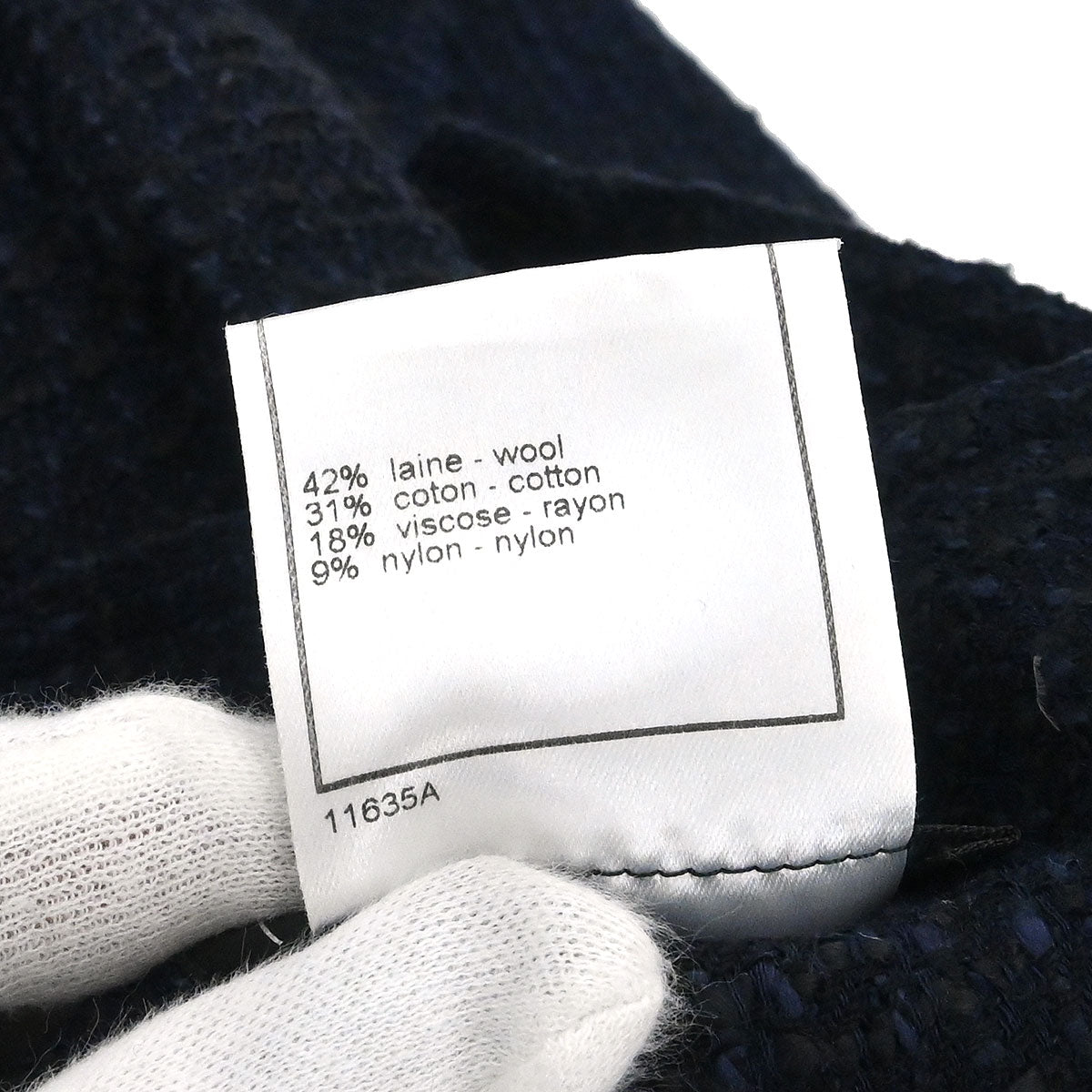 Chanel 2001 Jumpsuit Sleeveless Tweed Navy #38