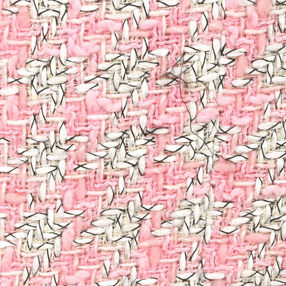 Chanel 1993 Setup Suit Jacket Skirt Tweed Pink #36