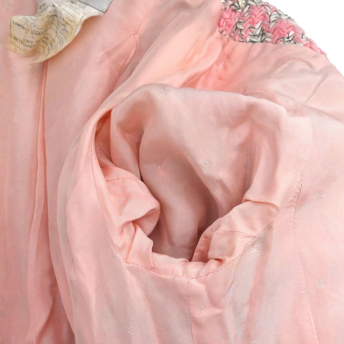 Chanel 1993 Setup Suit Jacket Skirt Tweed Pink #36