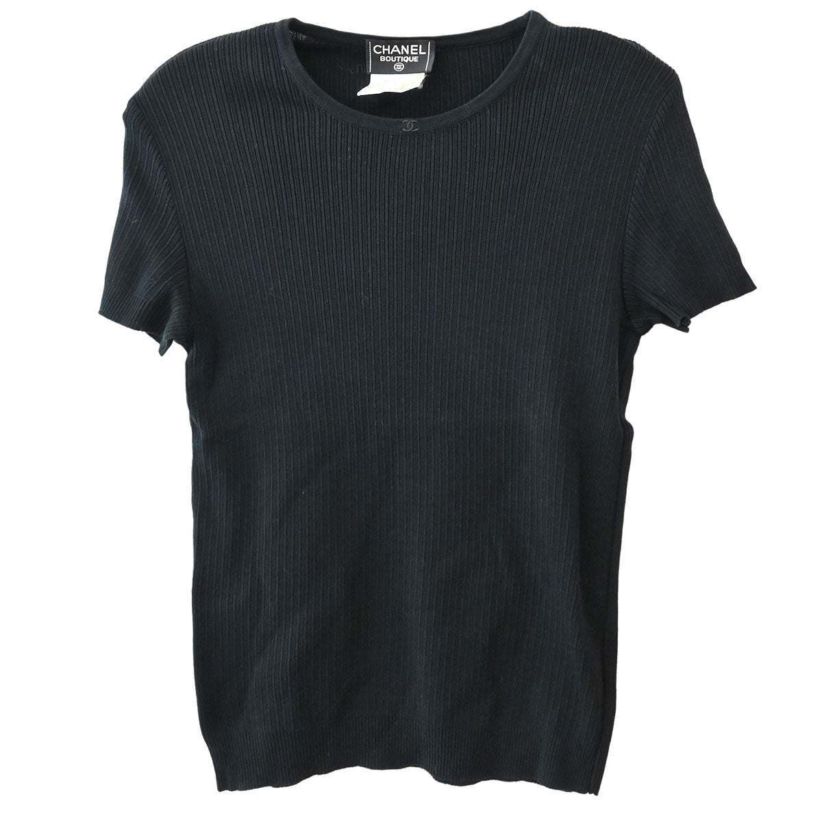 Chanel 1997 Short Sleeve Top Black #40