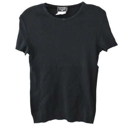 Chanel 1997 Short Sleeve Top Black #40