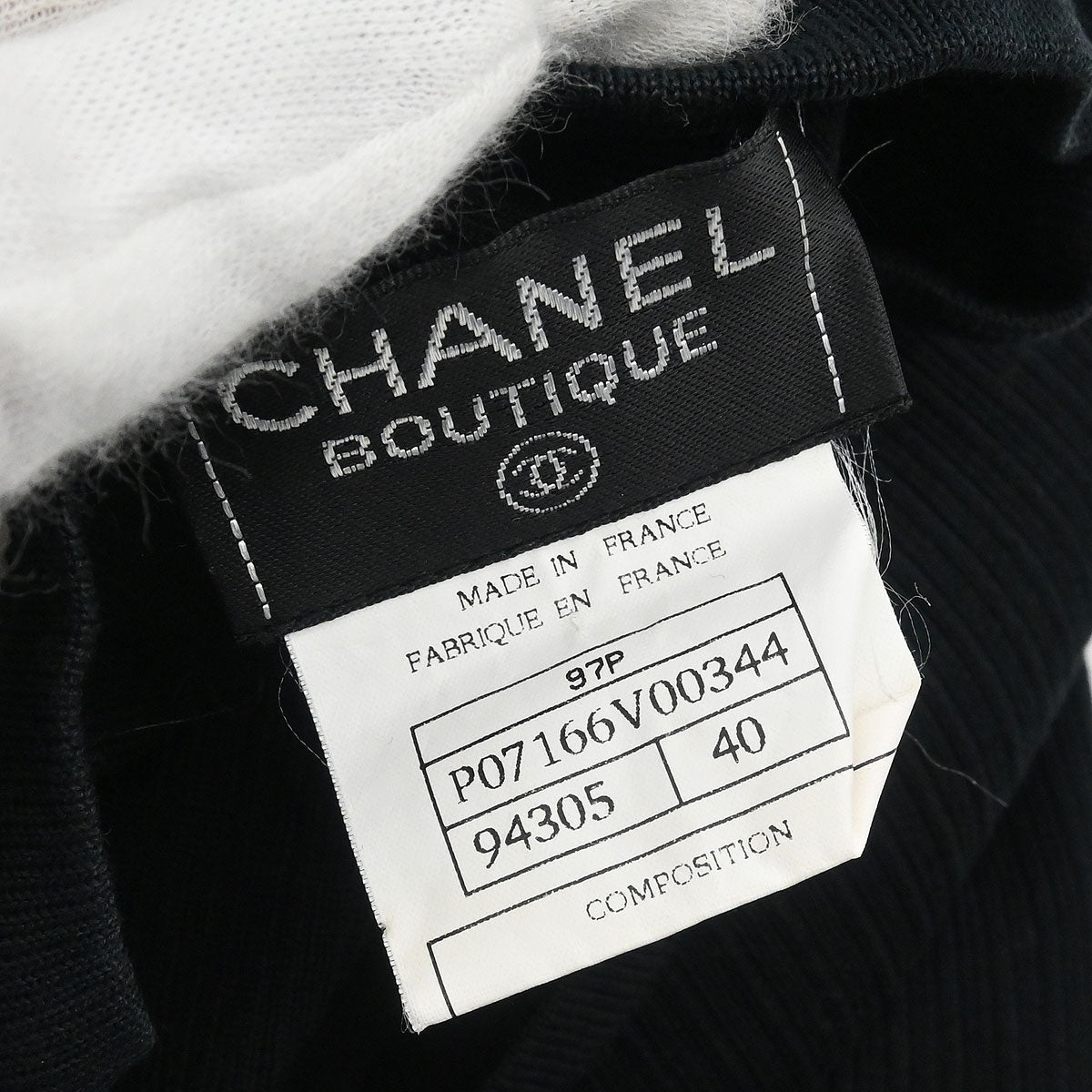 Chanel 1997 Short Sleeve Top Black #40
