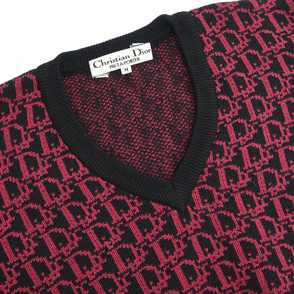 Christian Dior Top Sweater Trotter Black Pink #M