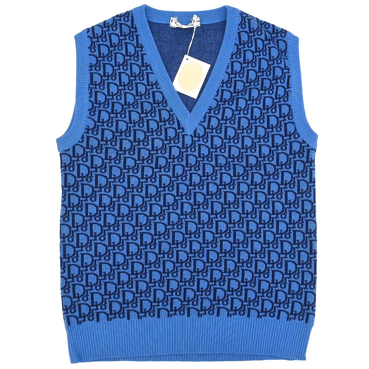 Christian Dior Vest Sweater Trotter Blue #L