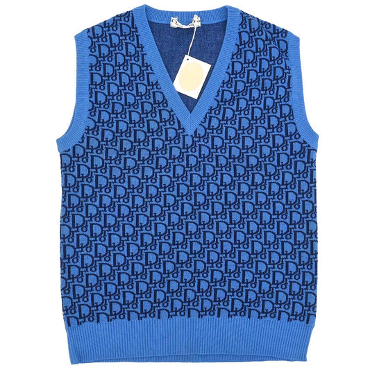 Christian Dior Vest Sweater Trotter Blue #L