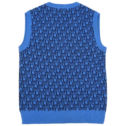 Christian Dior Vest Sweater Trotter Blue #L