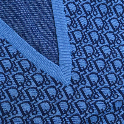 Christian Dior Vest Sweater Trotter Blue #L