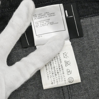 Chanel 2003 Single Breasted Denim Jacket Black #36