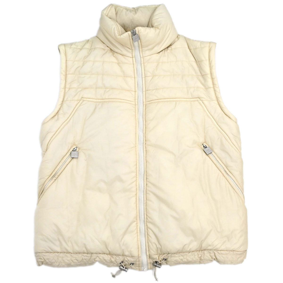 Chanel 2005 Sport Line Zip Up Jacket Long Sleeve Sleeveless 2way Ivory #44