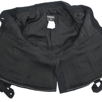 Chanel 2008 Single Breasted Jacket Black #38