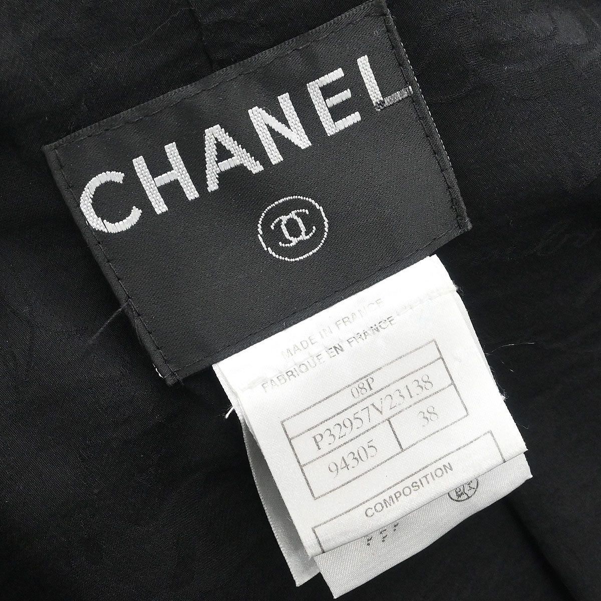 Chanel 2008 Single Breasted Jacket Black #38