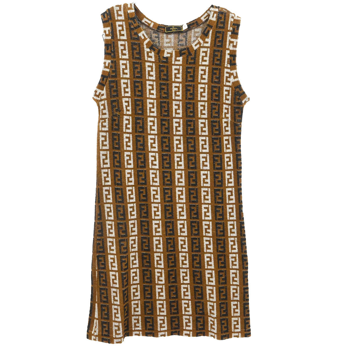 Fendi Sleeveless Dress Brown #42