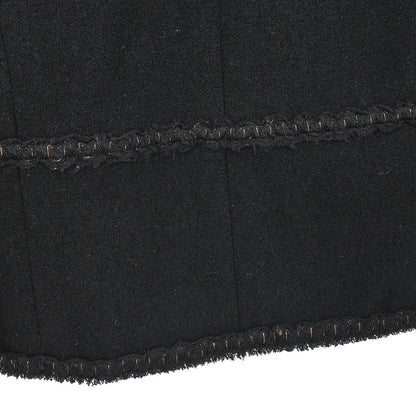 Chanel 2007 Single Breasted Collarless Jacket Black #36