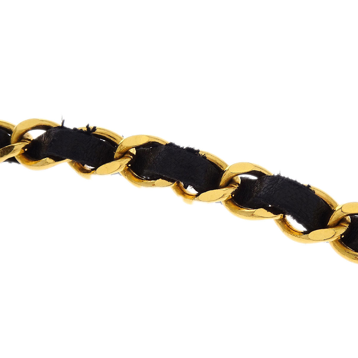 Chanel Chain Belt Medallion Gold Black Small Good