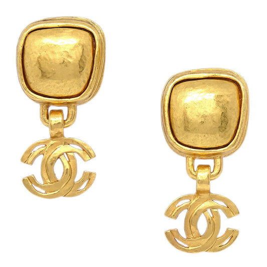 Chanel Dangle CC Clip-On Earrings Gold 97A