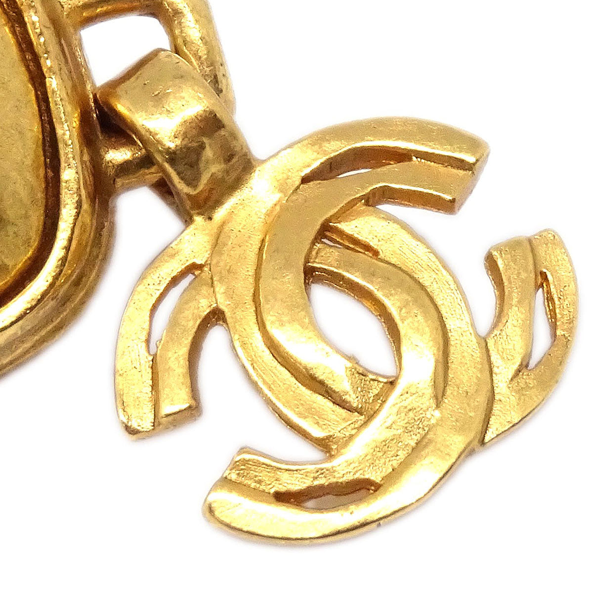 Chanel Dangle CC Clip-On Earrings Gold 97A