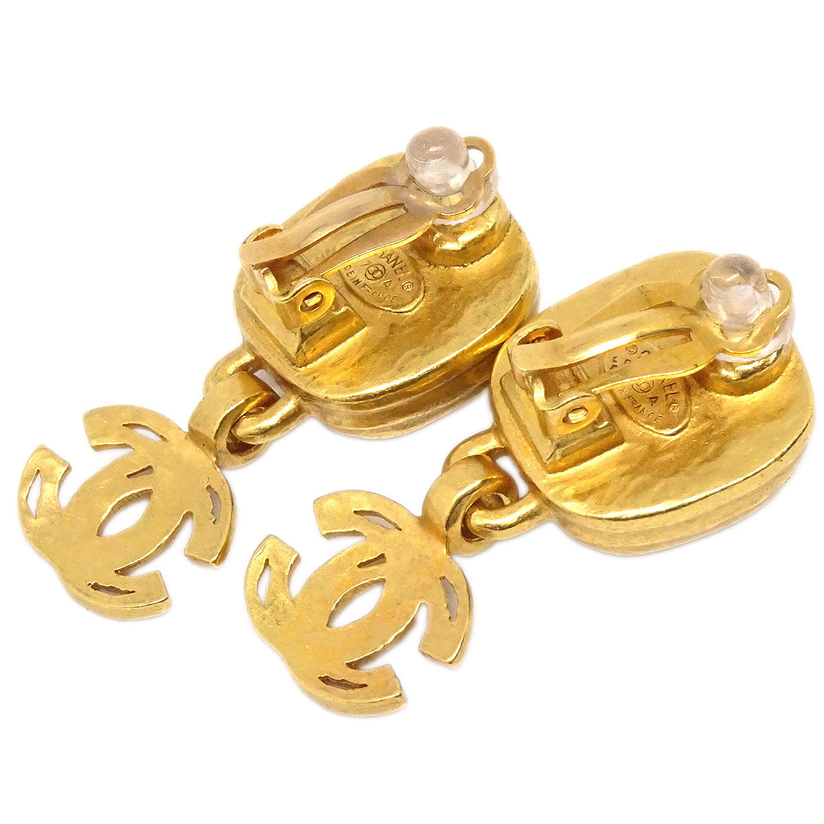 Chanel Dangle CC Clip-On Earrings Gold 97A