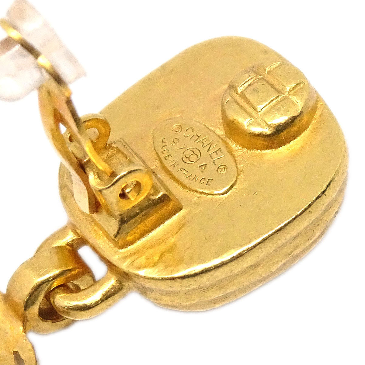 Chanel Dangle CC Clip-On Earrings Gold 97A