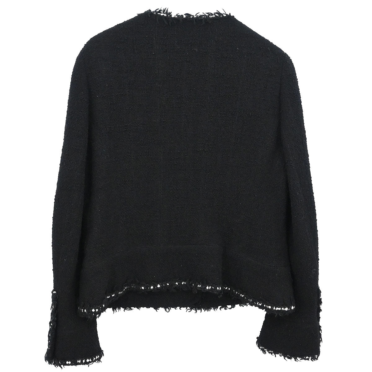 Chanel 1994 Collarless Single Breasted Jacket Black #44