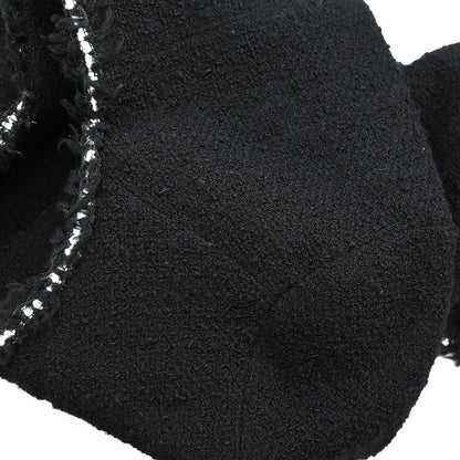 Chanel 1994 Collarless Single Breasted Jacket Black #44