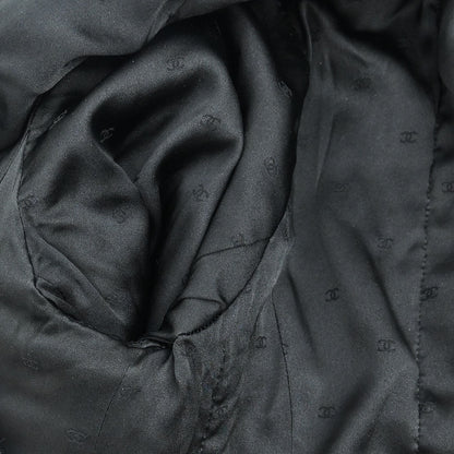 Chanel 1994 Collarless Single Breasted Jacket Black #44