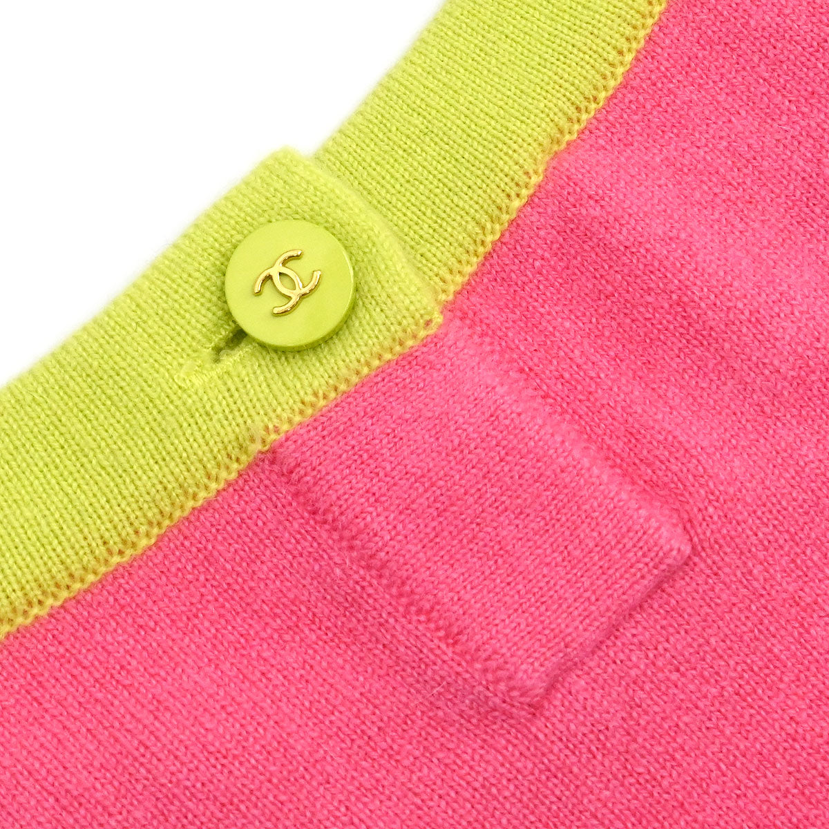 Chanel Ensemble Cardigan Short Sleeve Top Pink