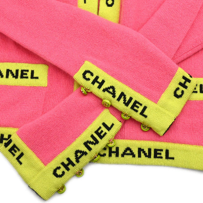 Chanel Ensemble Cardigan Short Sleeve Top Pink
