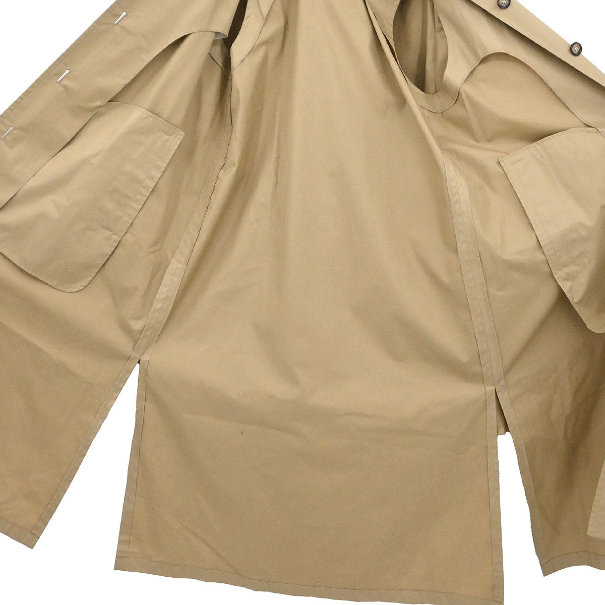 Yves Saint Laurent Storm Shield Sleeveless Coat Beige #34–36