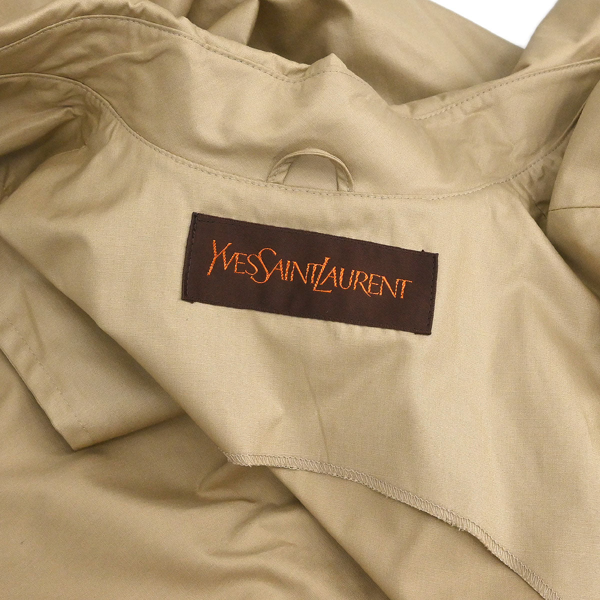 Yves Saint Laurent Storm Shield Sleeveless Coat Beige #34–36