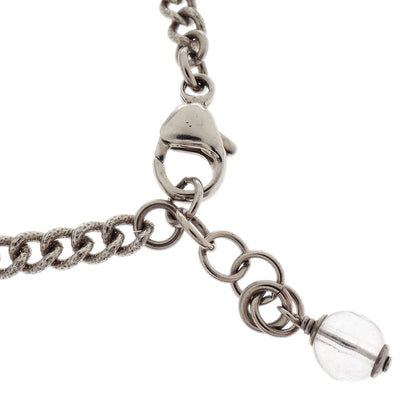 Chanel CC Bracelet Rhinestone Silver 15K