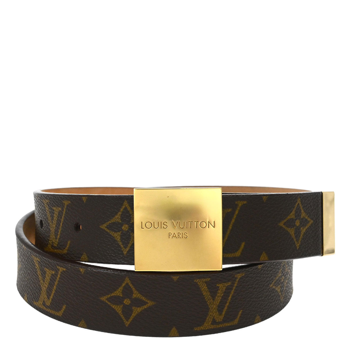 Louis Vuitton 2001 Monogram Ceinture Carre Belt M6800