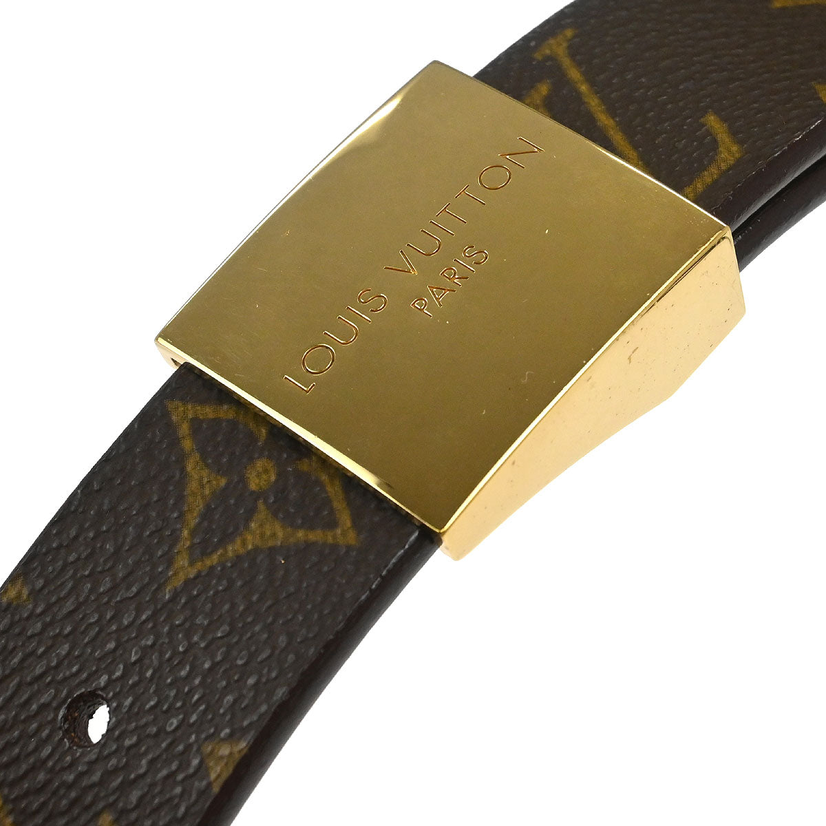 Louis Vuitton 2001 Monogram Ceinture Carre Belt M6800